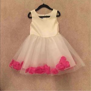 Almost new flower girl dress white pink 4